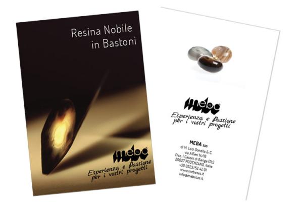 logo, brochure e Brand Design System Meba resine