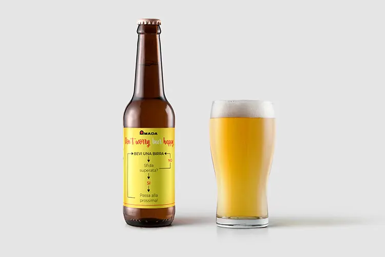 Progettazione gadget etichetta birra